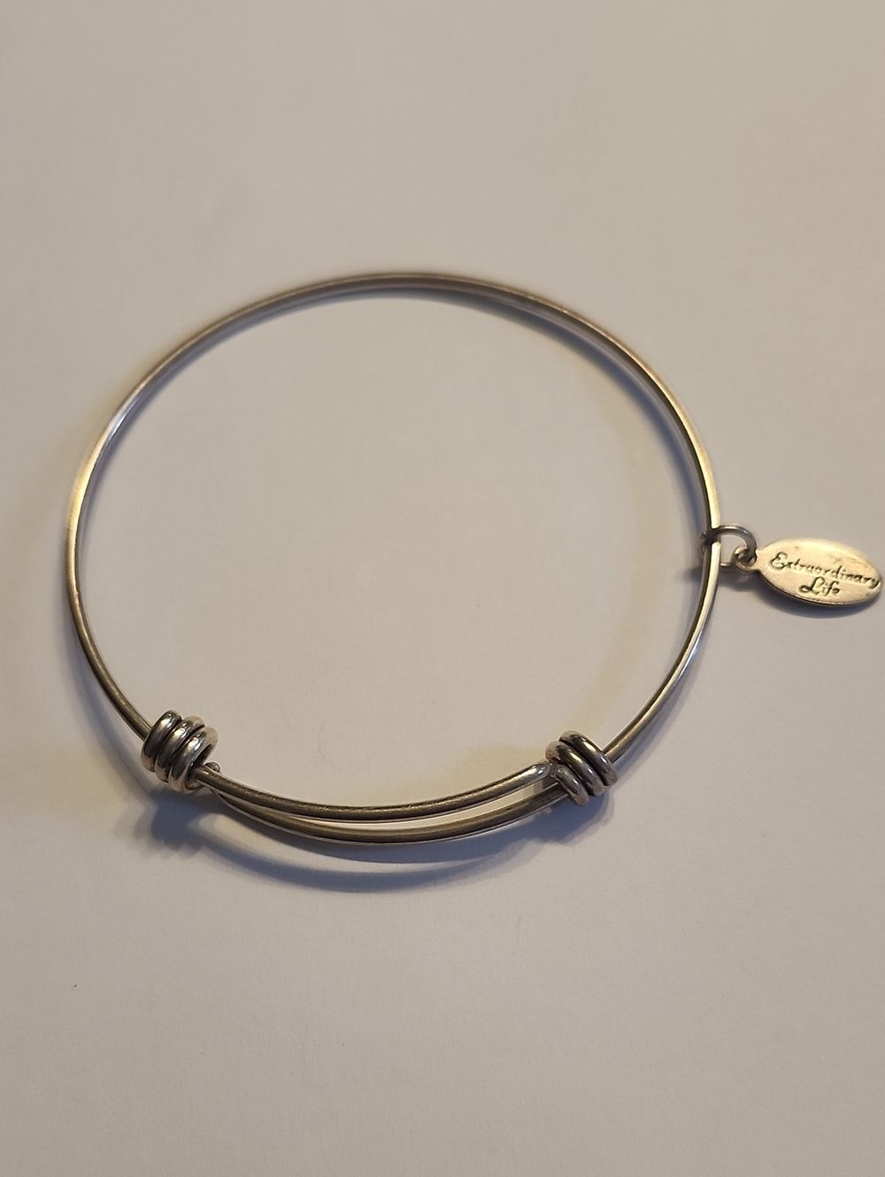 Sterling Silver Expandable Bangle Extraodinary Life Starter Charm Bracelet